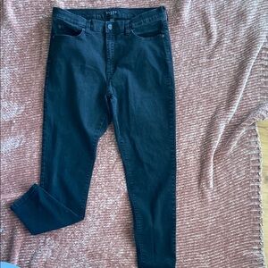 Black Straight Leg Jeans with Stretchy Fit